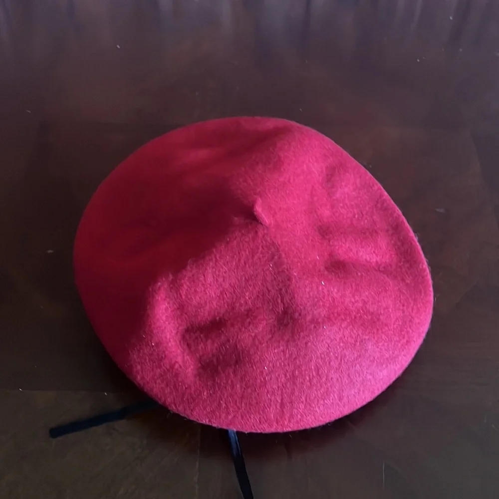 Winter Women red French‎ Beret Hat Adjustable Wool Casual Classic Hats